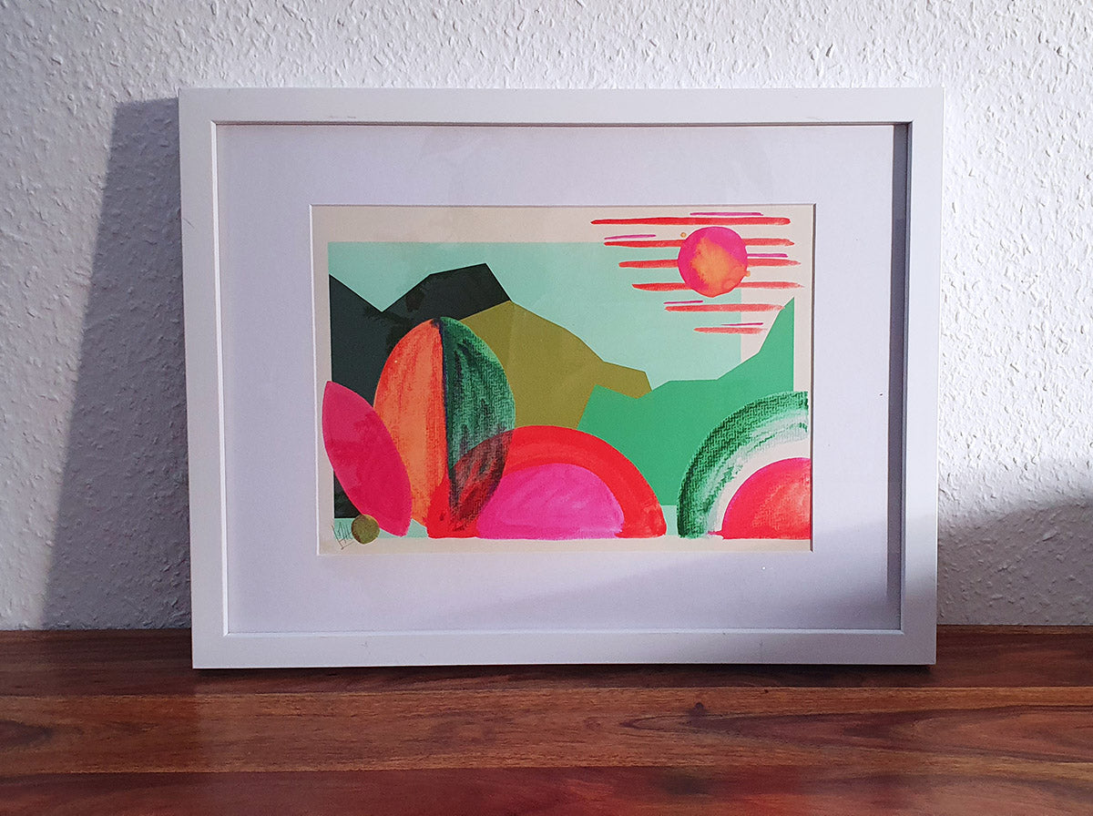 Paisagem Moderna – Paisagem Moderna colorful landscape wall art fine art print A4 A3 4
