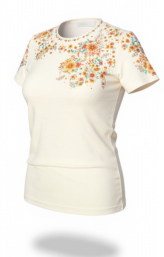 T-Shirt Flores de Aquarela – Bio-Baumwolle - Exklusiver Print – T shirt Flores de Aquarela – Algodão Orgânico Estampa exclusiva 2