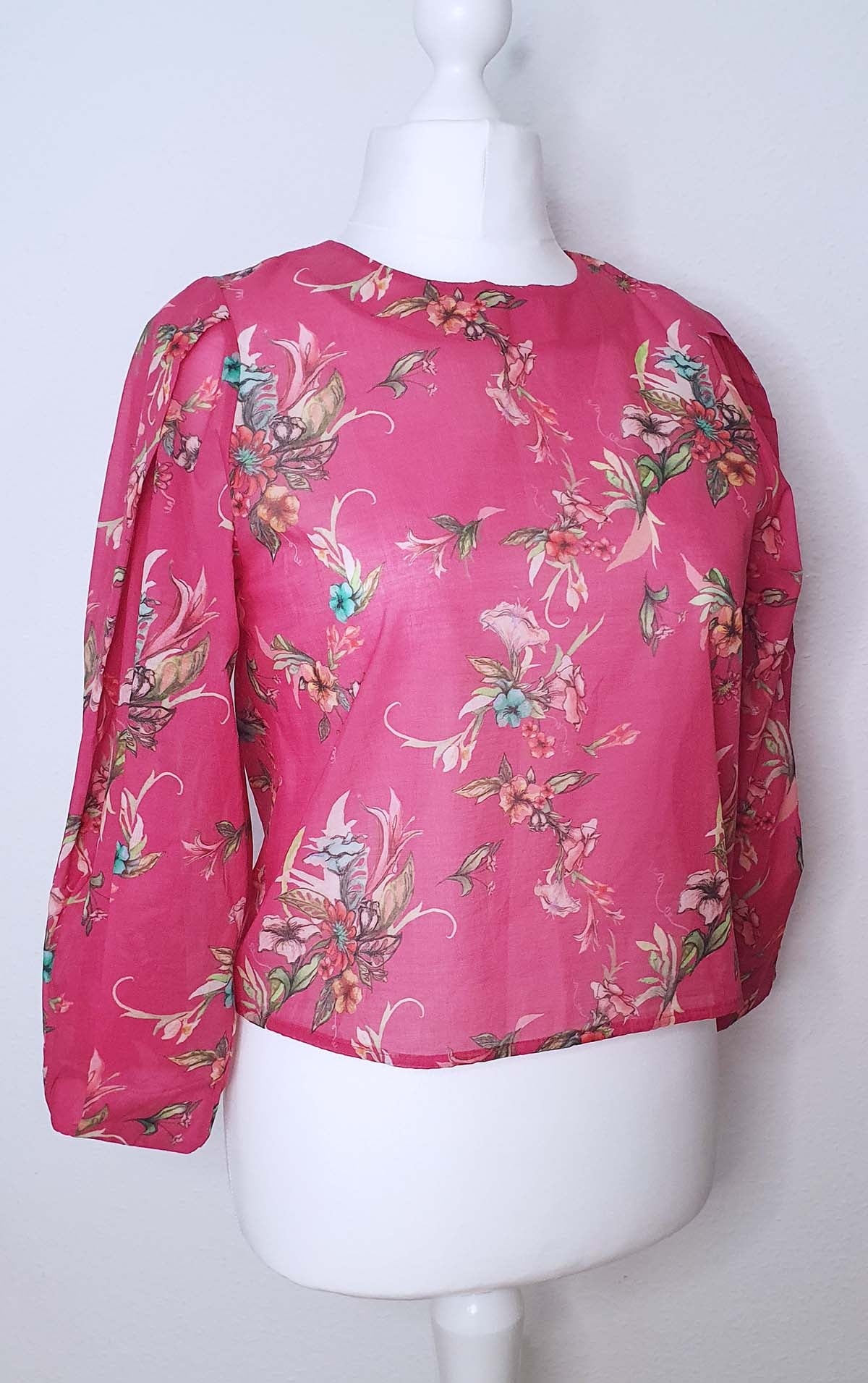 Balloon Bluse – Florida Pink – Bio-Baumwolle – Blusa Balão – Florida Rosa Estampa Exclusiva – Algodão Orgânico Produto local 2