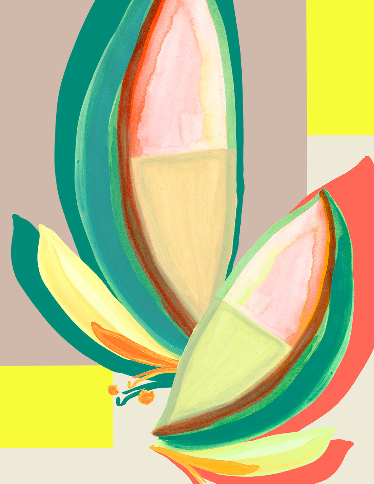 Borbofolha –  borbofolha botanical wall art fine art print DIN A4 CLOSE
