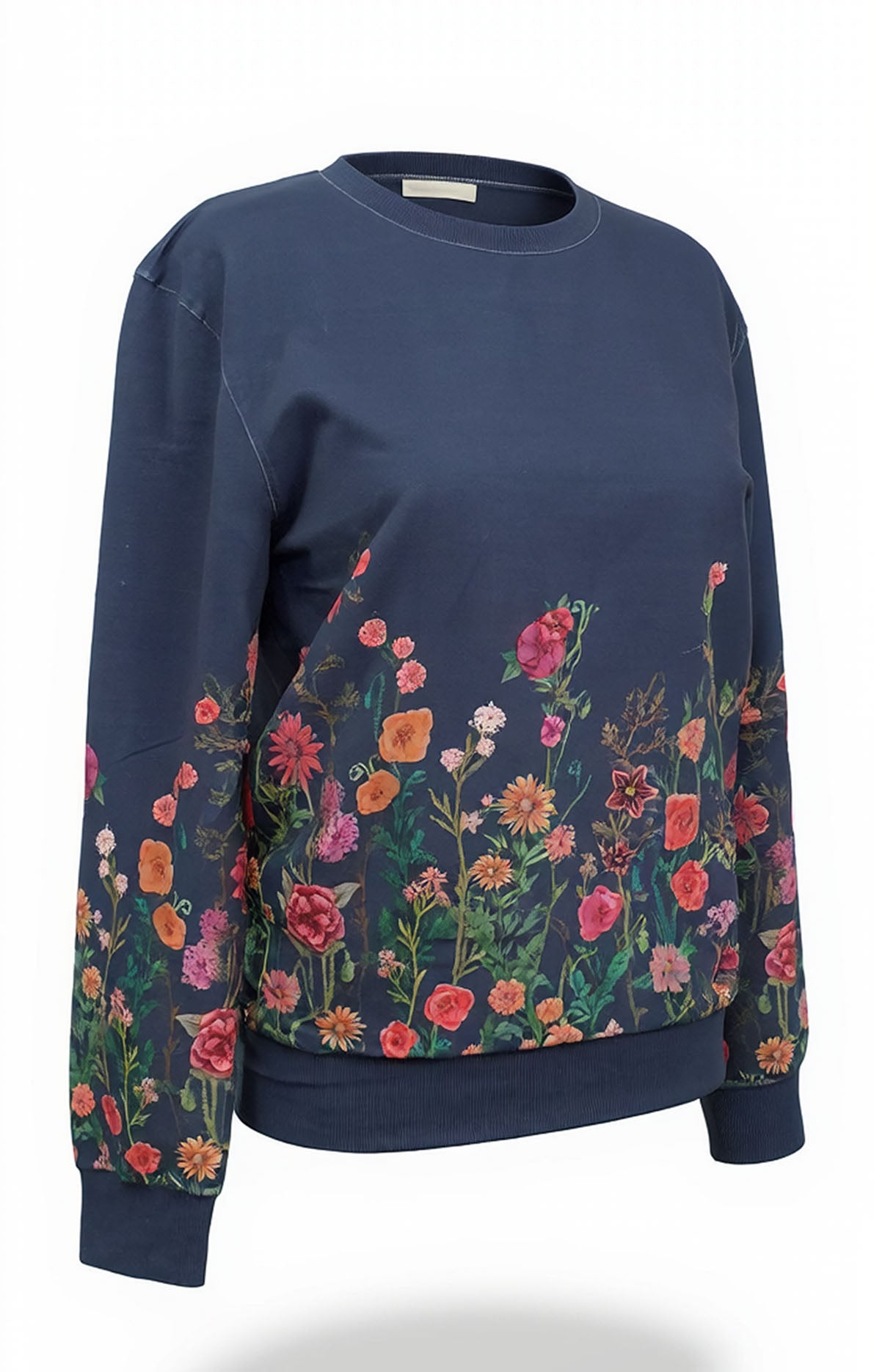 Sweatshirt Jardim das flores azul – Bio-Baumwolle – Exklusiver Print – Sweatshirt Jardim das Flores Organic Cotton 2