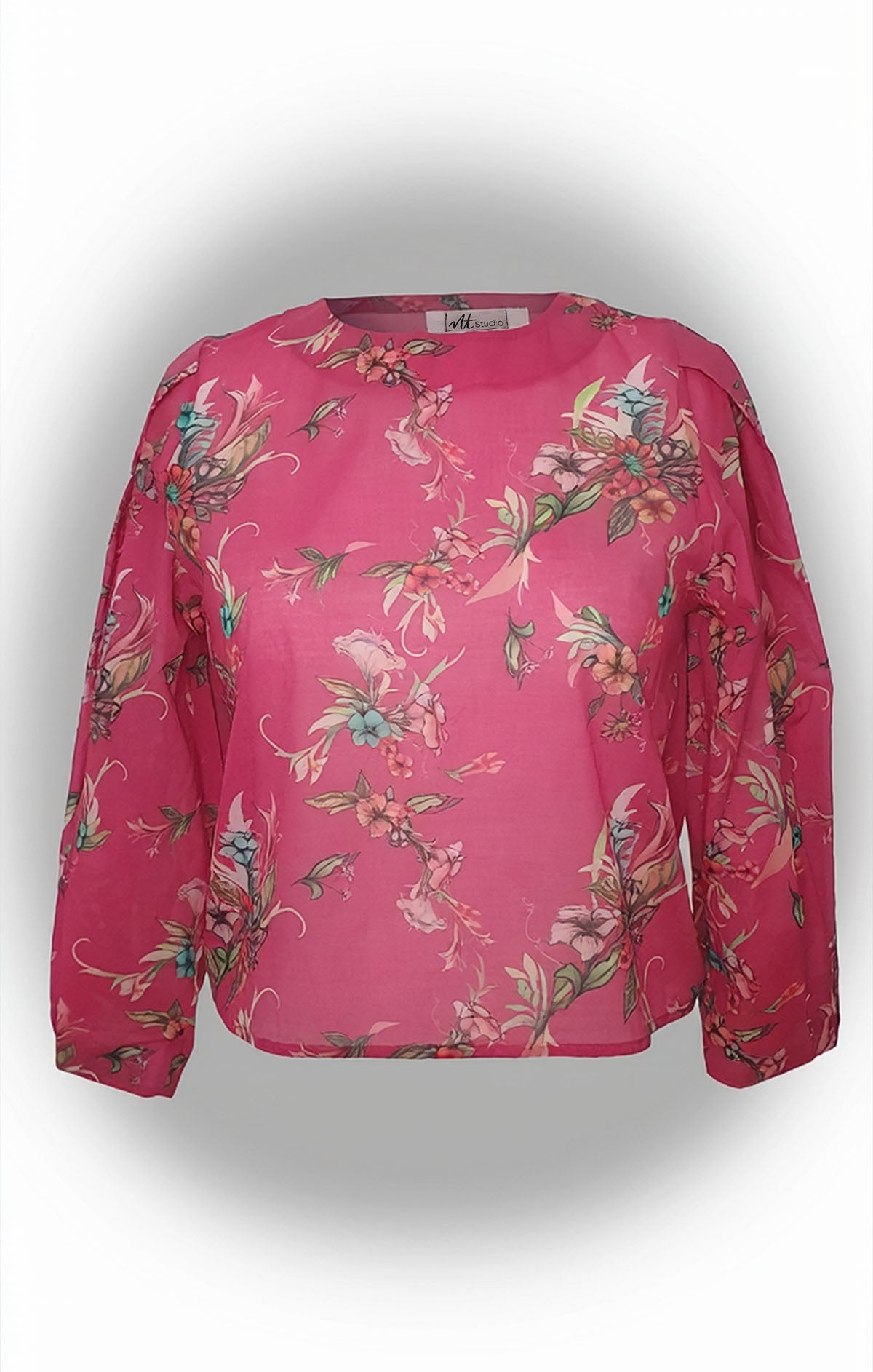 Balloon Bluse – Florida Pink – Bio-Baumwolle